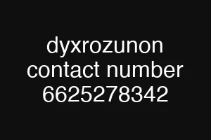 dyxrozunon contact number 6625278342